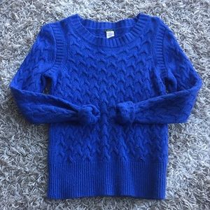 Periwinkle cable knit sweater from JCREW sz XS